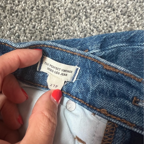 Madewell Petite Perfect Vintage Wide-Leg Jean in Leifland Wash Size 27 Petite - Picture 9 of 11